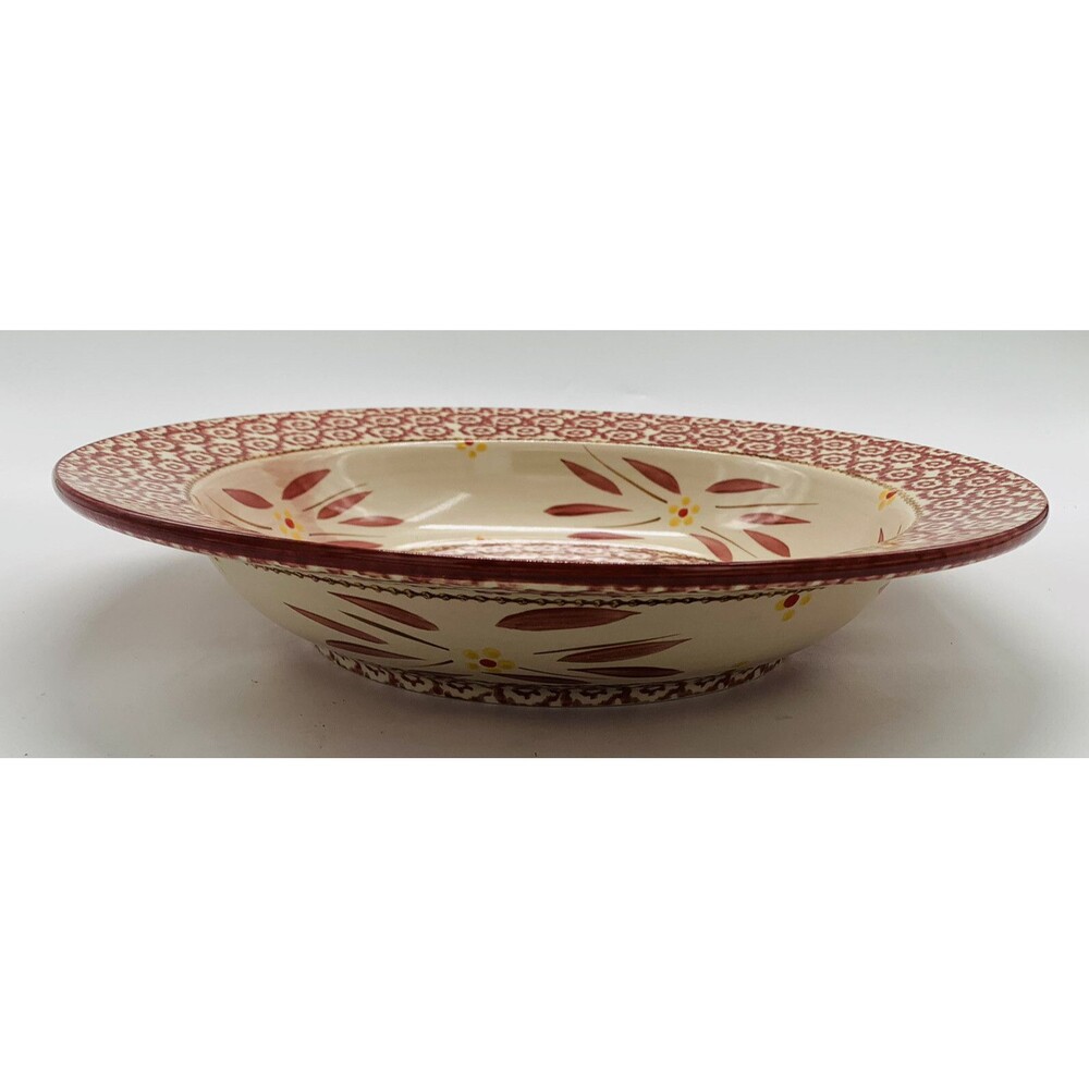 Temptations Cranberry Red Old World Bowl 13” in Diameter 1.5 Qt. Serving Bowl